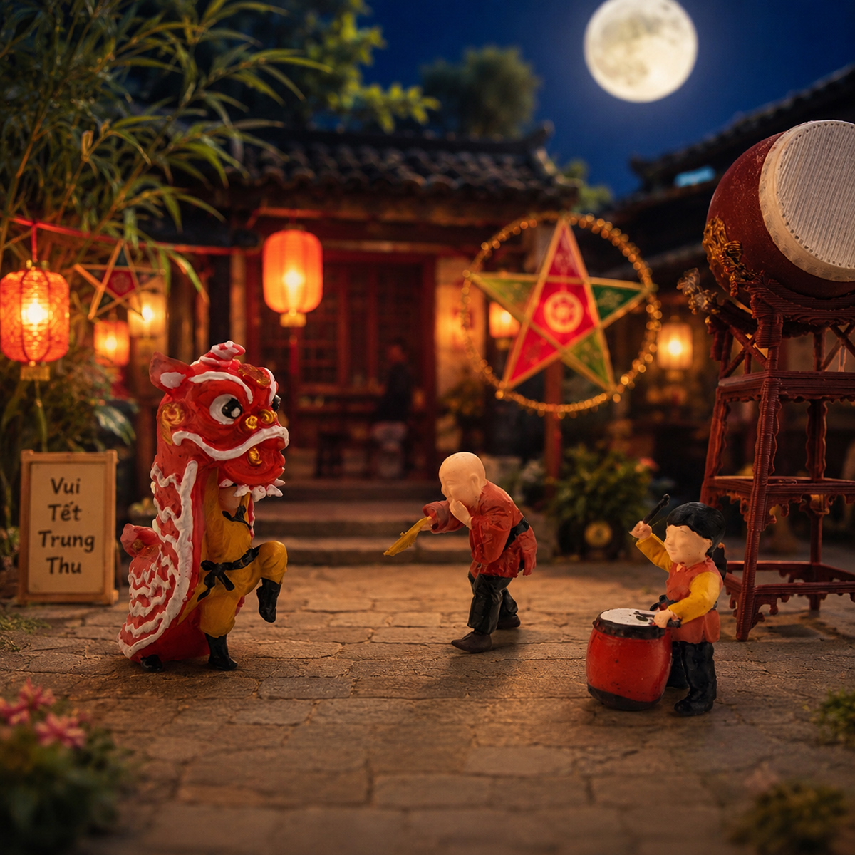Mô hình trung thu, lễ hội in 3D sắc nét - Diorama 1:87