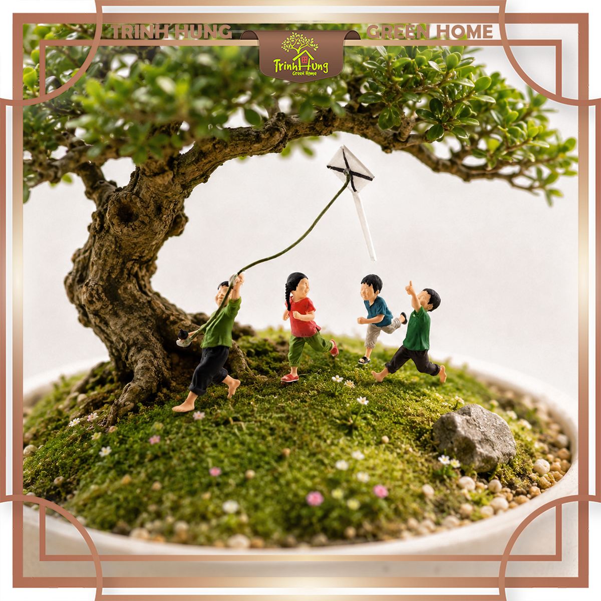 Mô hình Diorama 1/64 - thả diều - in 3D sắc nét