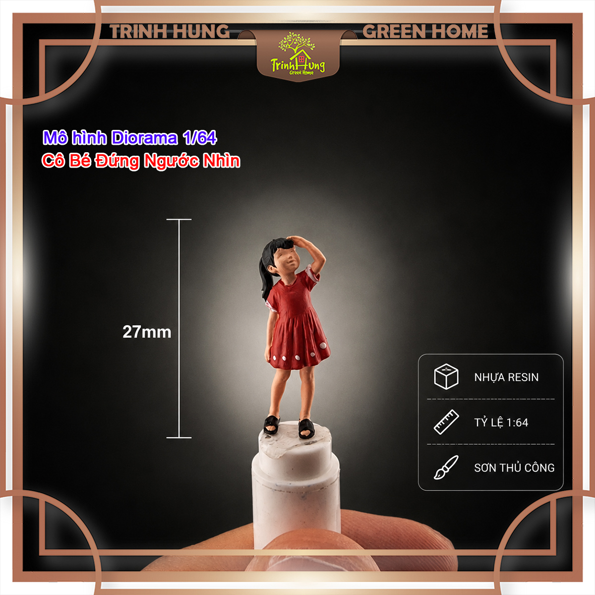 Mô hình Diorama 1/64 - thả diều - in 3D sắc nét