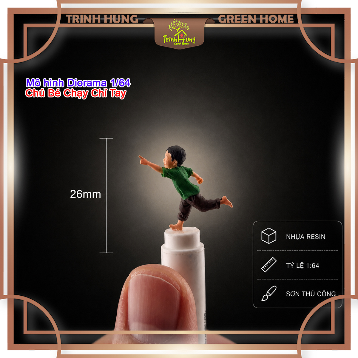 Mô hình Diorama 1/64 - thả diều - in 3D sắc nét