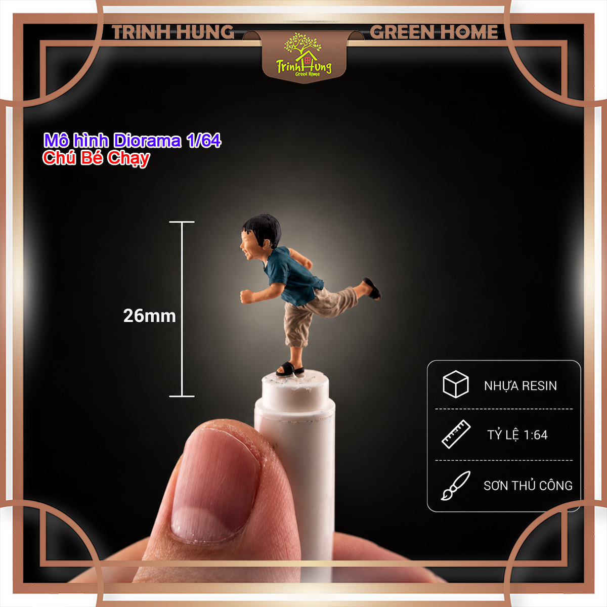 Mô hình Diorama 1/64 - thả diều - in 3D sắc nét