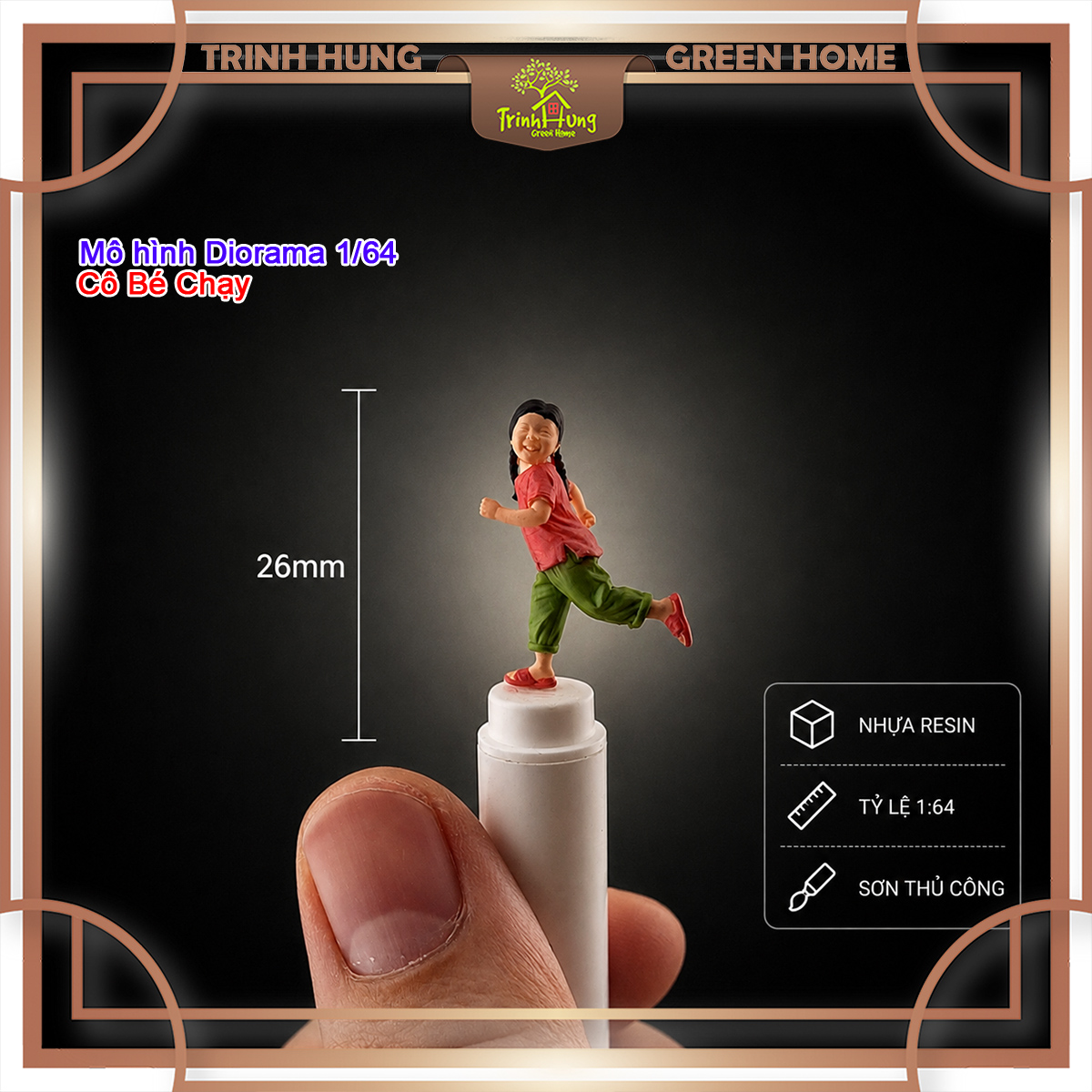 Mô hình Diorama 1/64 - thả diều - in 3D sắc nét