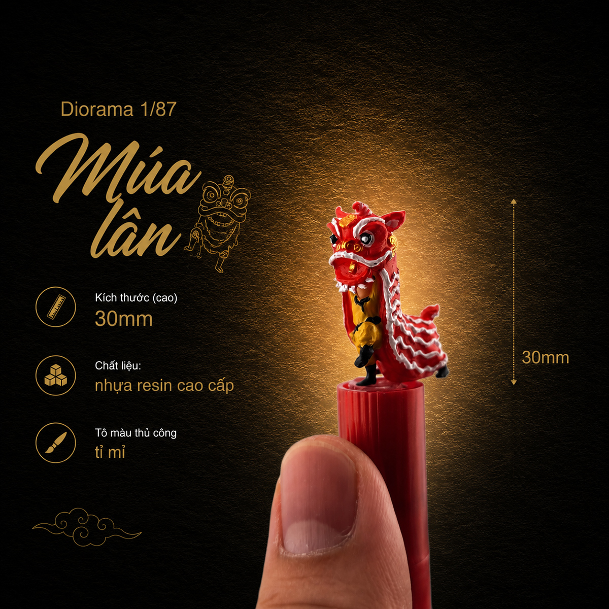 Mô hình trung thu, lễ hội in 3D sắc nét - Diorama 1:87