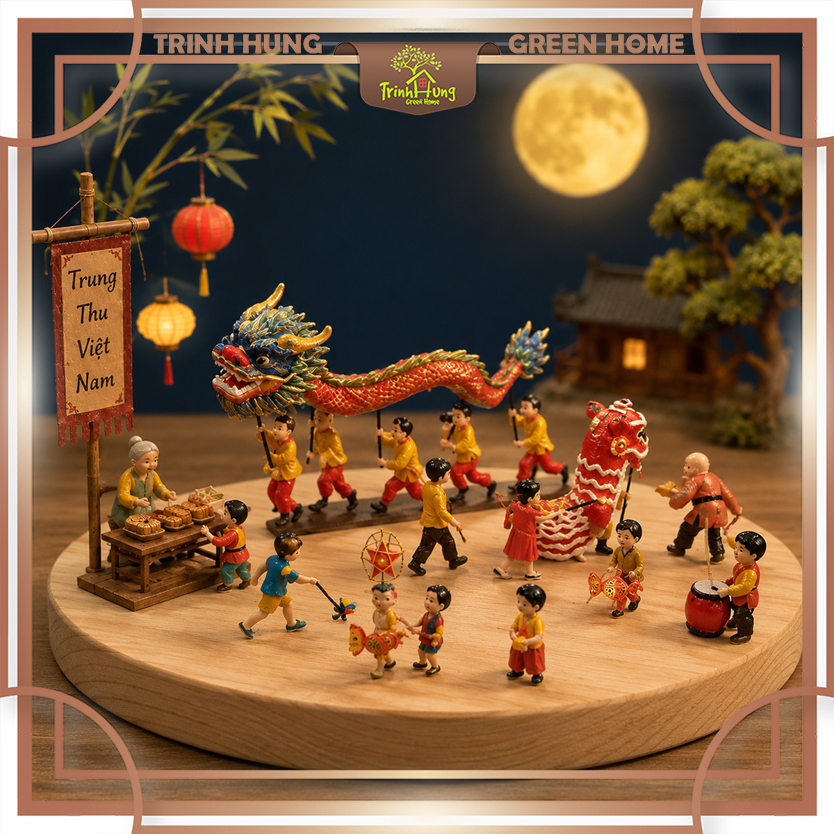 Mô hình trung thu, lễ hội in 3D sắc nét - Diorama 1:87