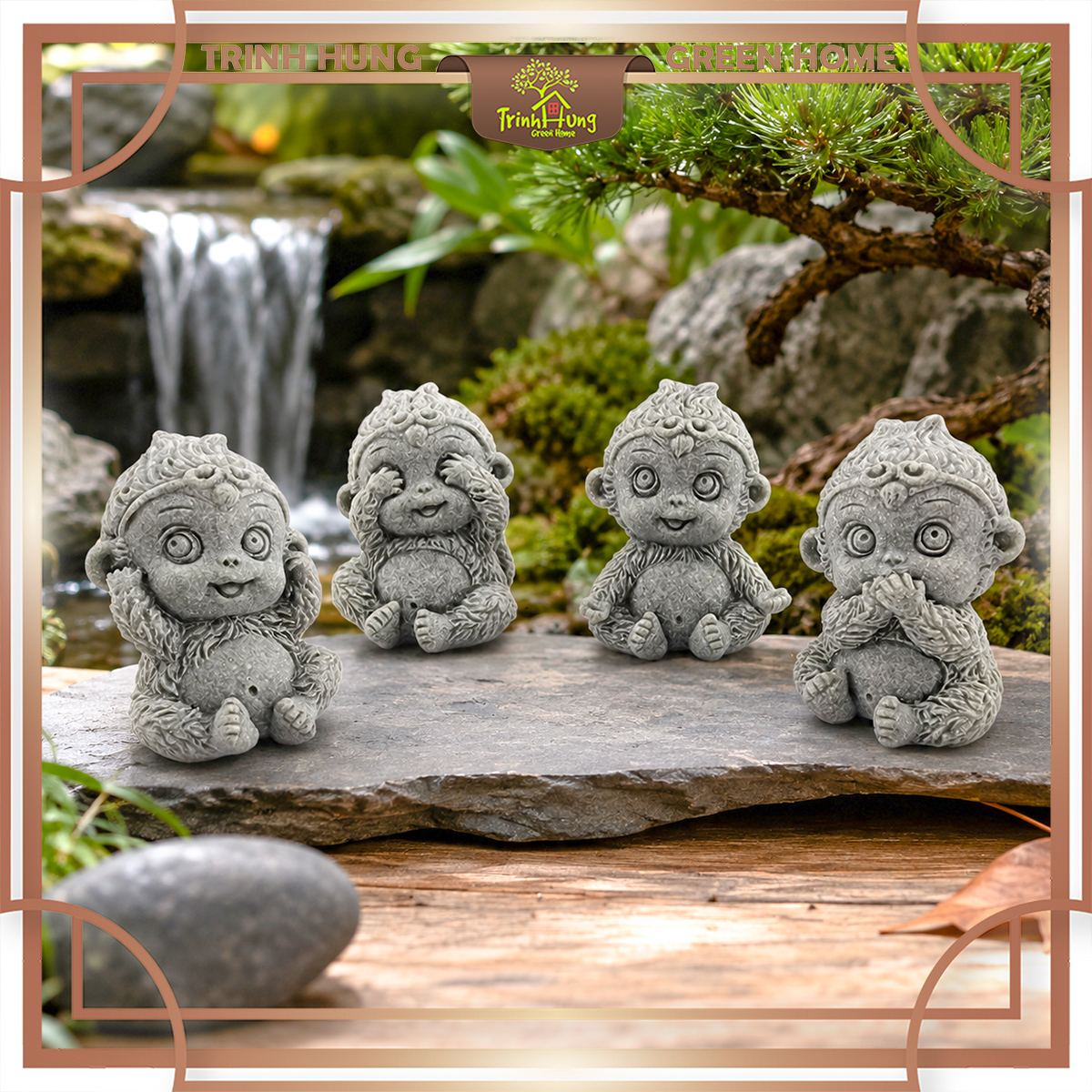 Bộ tiểu Tôn Ngộ Không tứ không đá sa thạch ST.PVN2677
