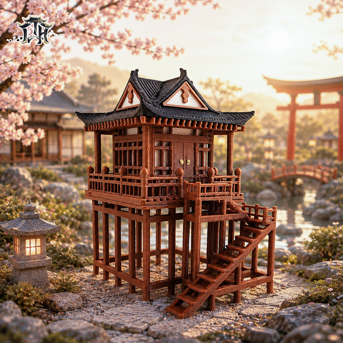 Mô hình nhà Nhật in 3D - Nhà vuông