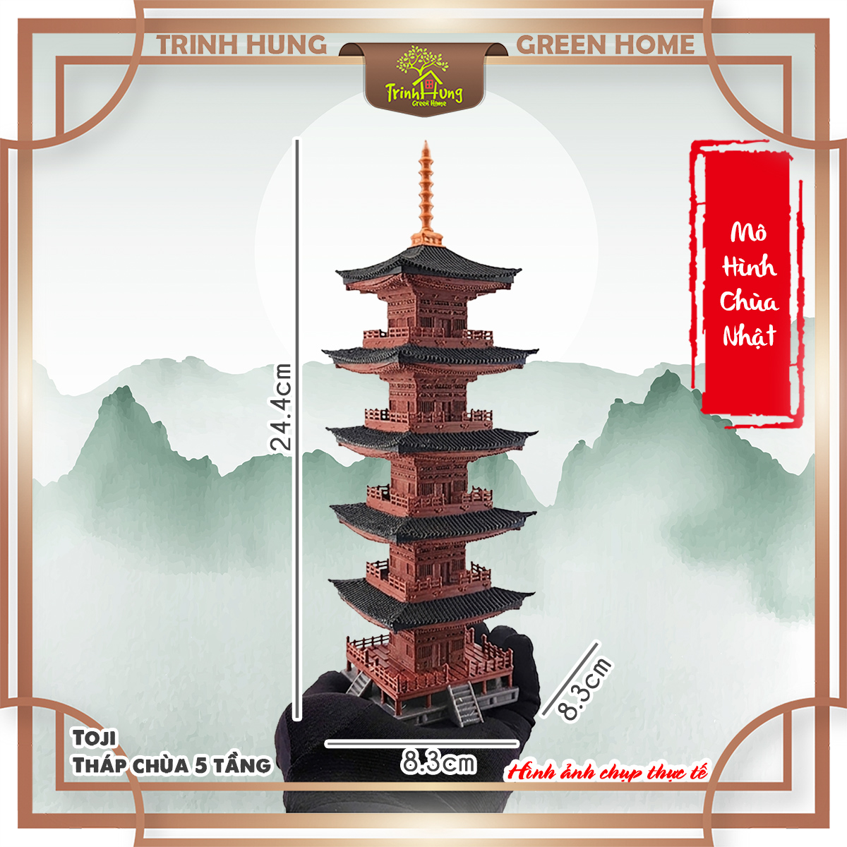 Mô hình nhà Nhật in 3D - tháp 5 tầng Toji