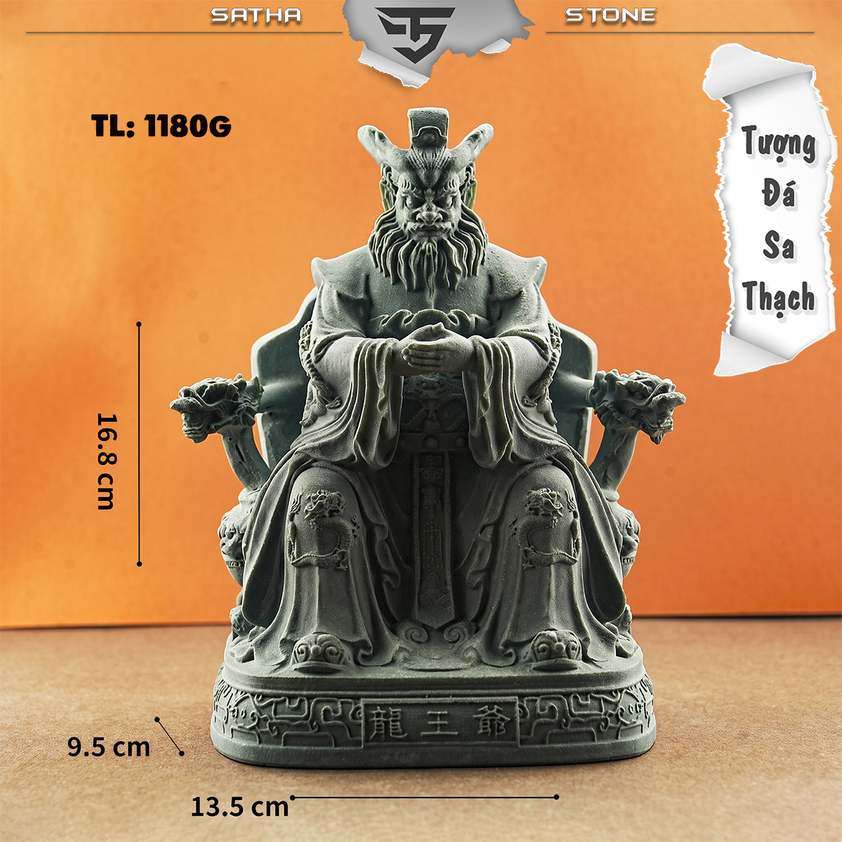 Tượng long vương đá sa thạch ST002