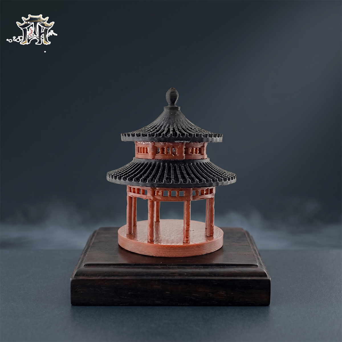 Mô hình nhà cổ trung quốc - thủy đình 2 mái tròn