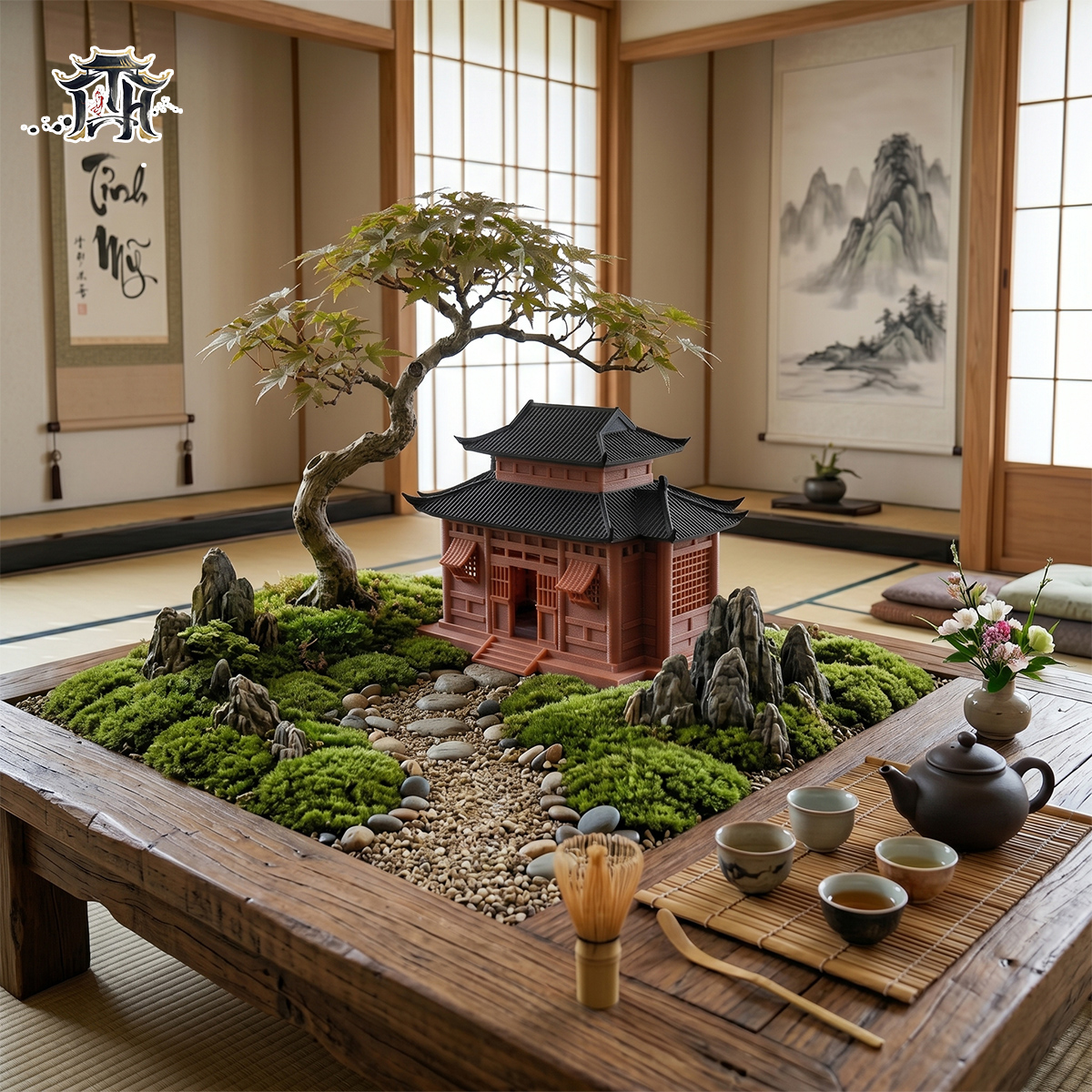 Mô hình nhà cổ trung quốc - nhà 2 cửa sổ