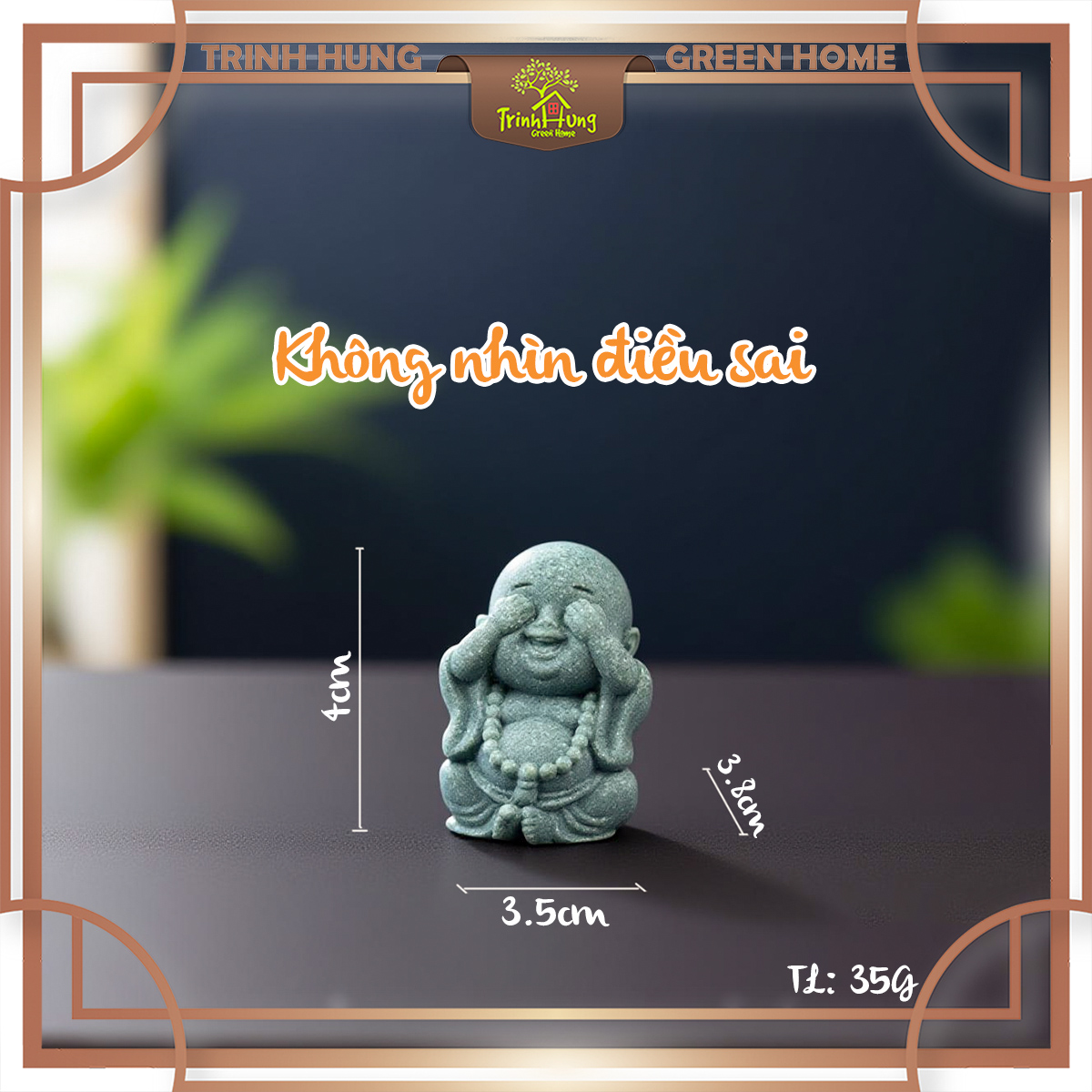 Bộ 4 tiểu di lặc tứ không mini đá sa thạch ST0292ABCD