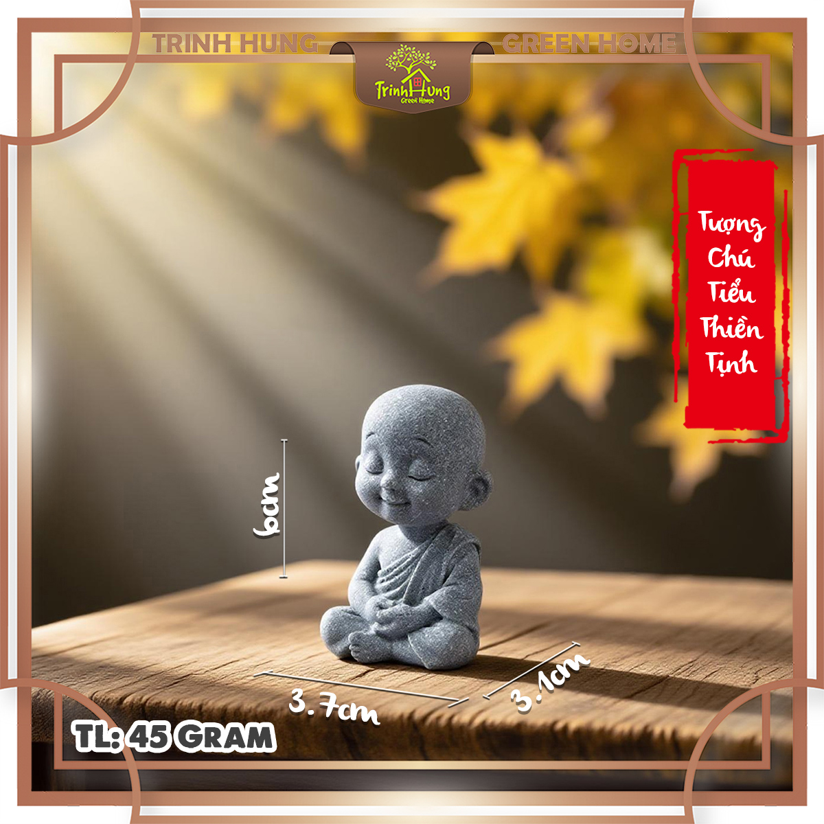 Tượng chú tiểu thiền tịnh đá sa thạch
