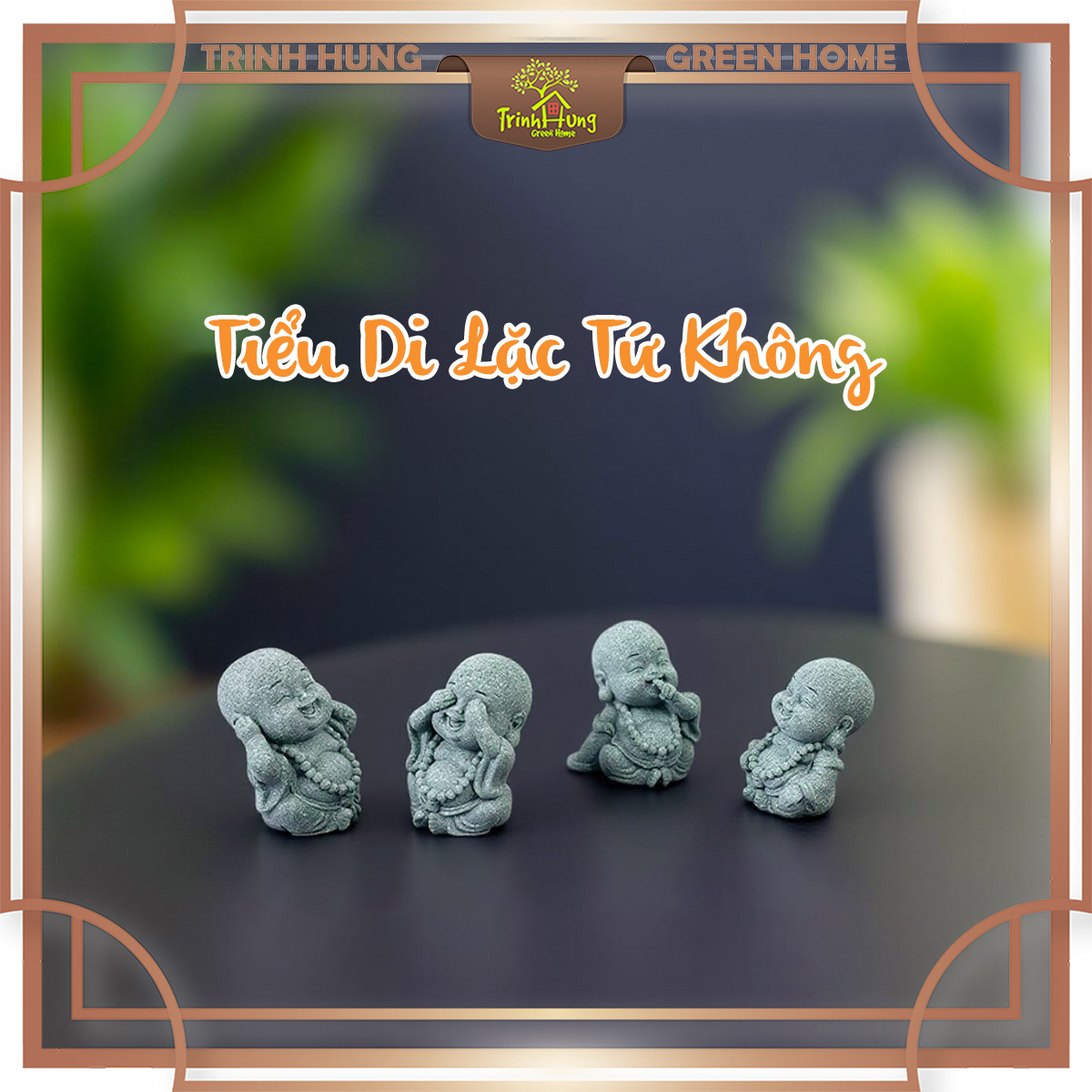 Bộ tiểu di lặc tứ không mini đá sa thạch ST0292