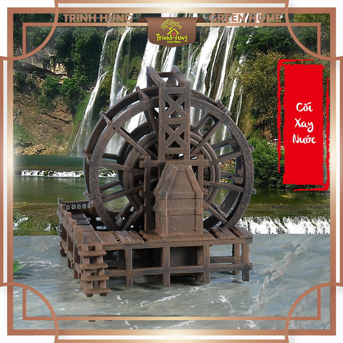 Mô hình nhà cổ trung quốc - cối xay nước