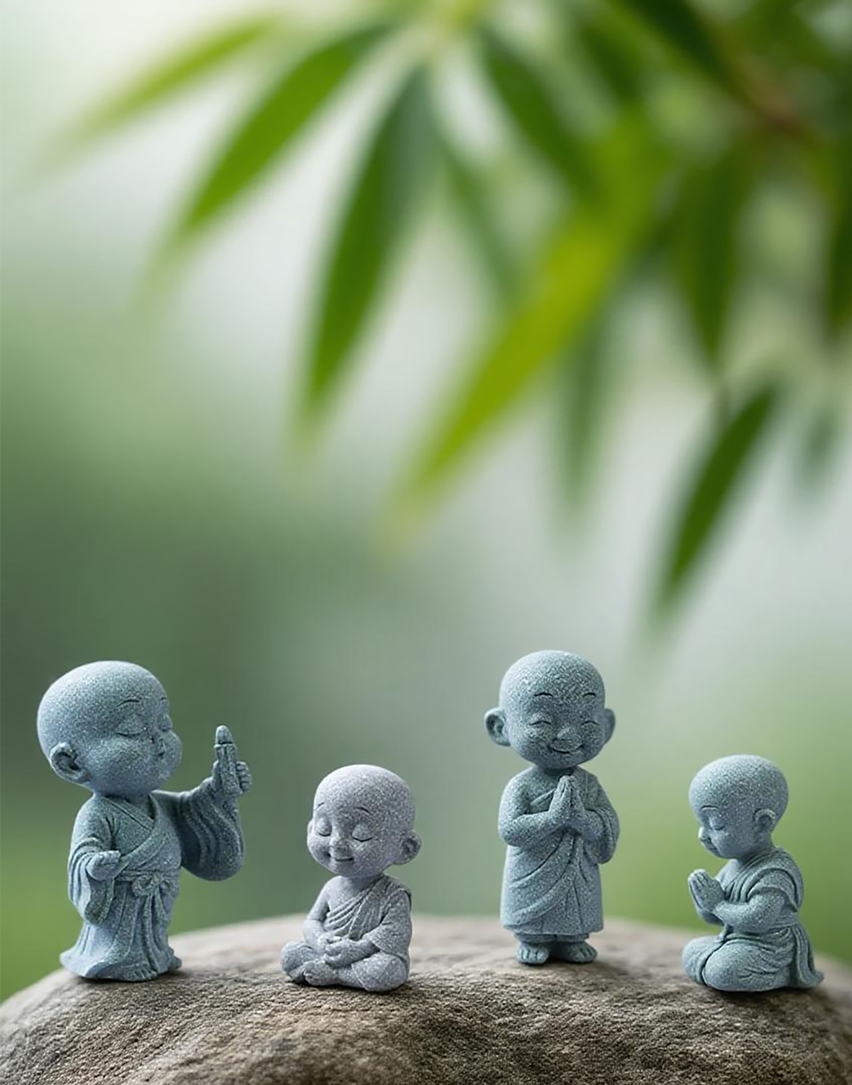 Tượng chú tiểu thiền tịnh đá sa thạch