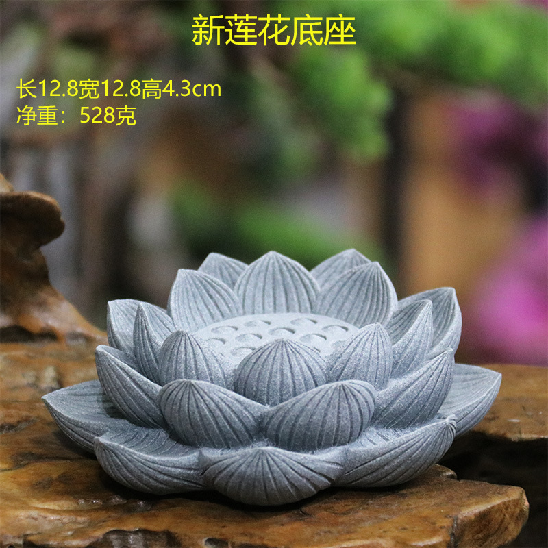 Tượng đế ngồi, đài sen đá sa thạch