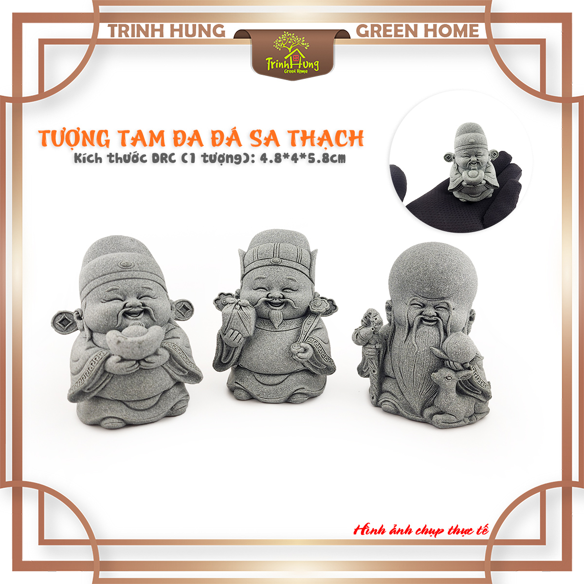 Bộ tượng Tam Đa đá sa thạch