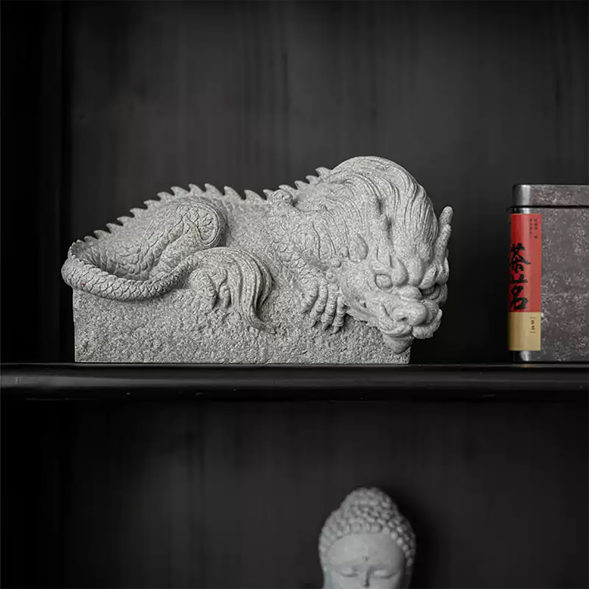 Tượng ngọa long chi thạch đá sa thạch ST.PVN2379