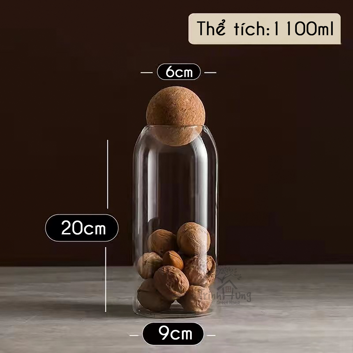 Bình thủy tinh nắp bấc cầu