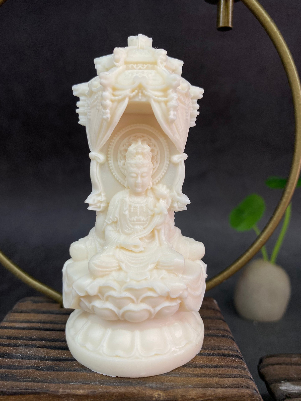 Tượng tây phương tam thánh phật chất liệu quả ngà QNV.PVN2296