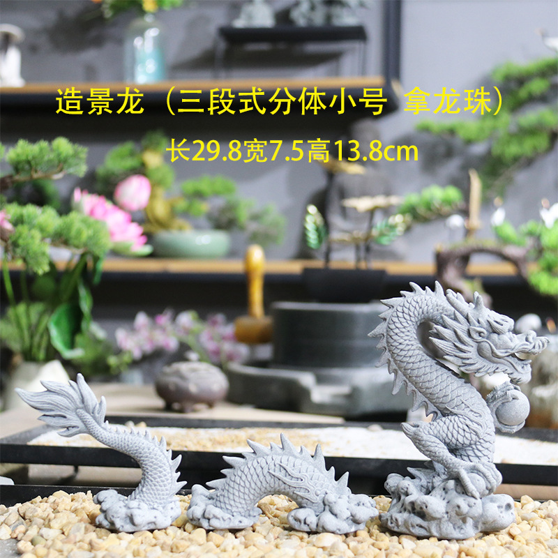 Lãng ngọc thủy long (rồng 3 khúc ver 3) đá sa thạch ST.PVN2351
