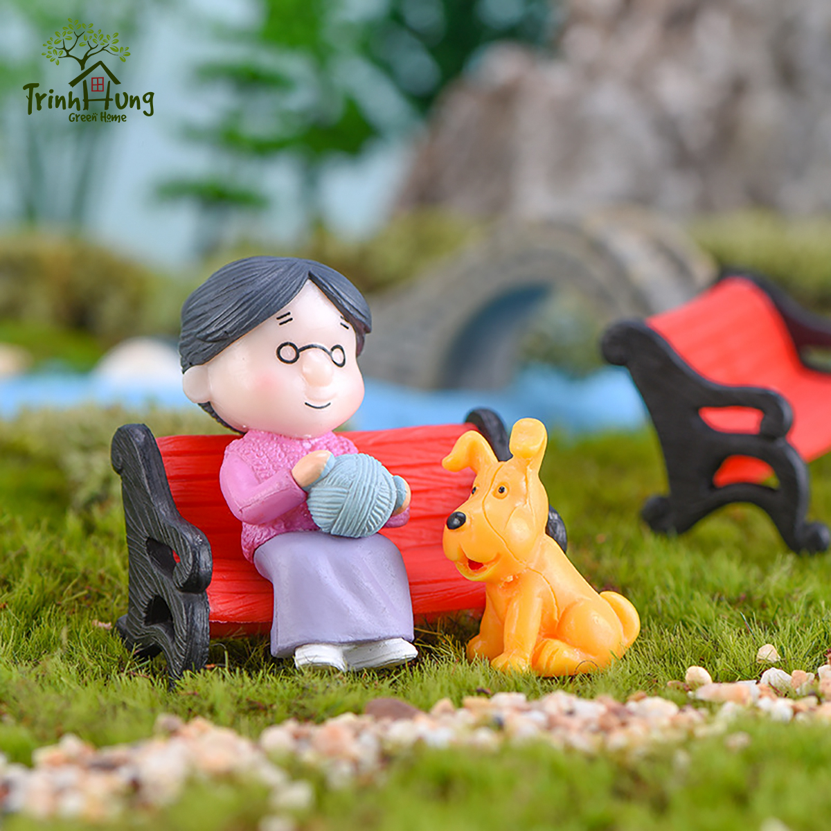 Mô hình Ông bà già ngồi ghế THMN0211