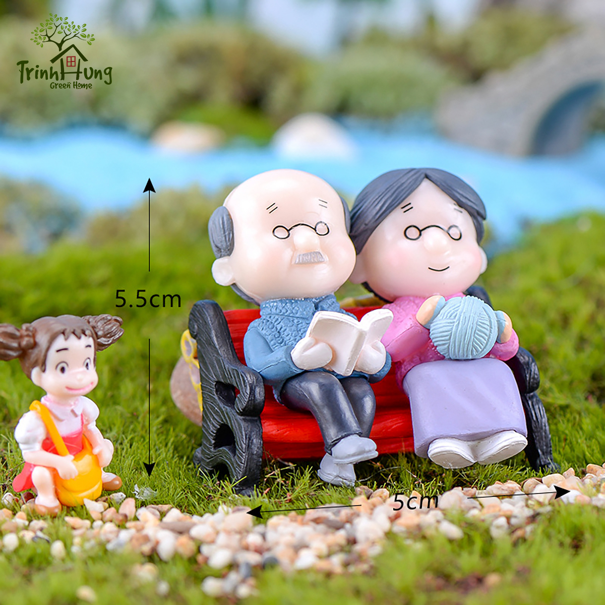 Mô hình Ông bà già ngồi ghế THMN0211