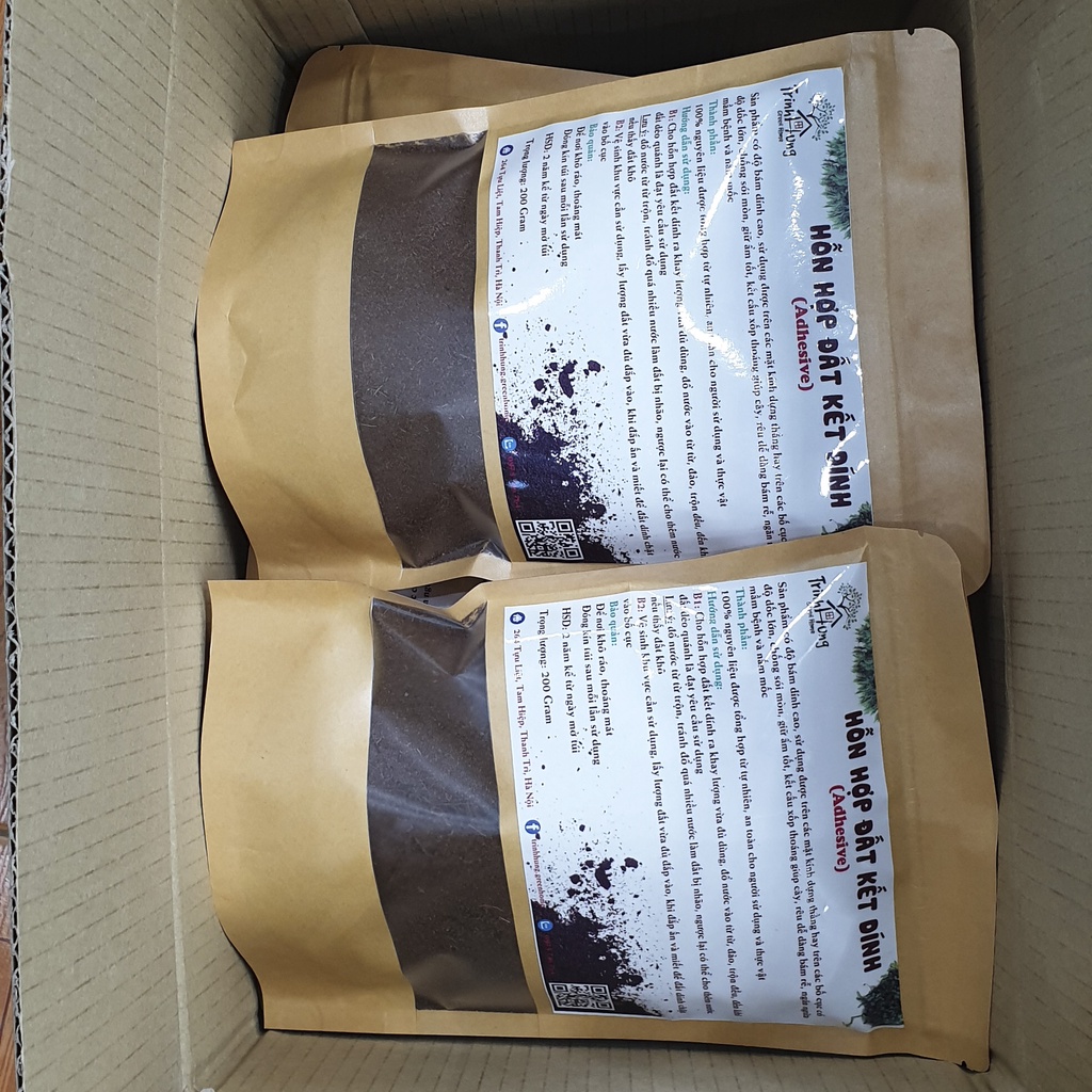 Combo 5 túi đất kết dính.Adhesive soil - Chuyên dụng làm Terrarium, tường rêu, bán cạn, bon sai