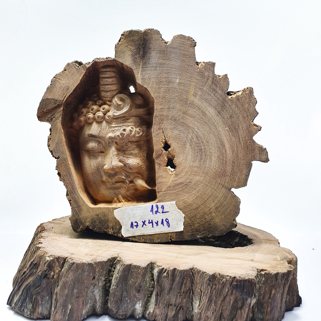 Tượng diện gỗ - tượng trưng bày, phối hợp tiểu cảnh, bonsai