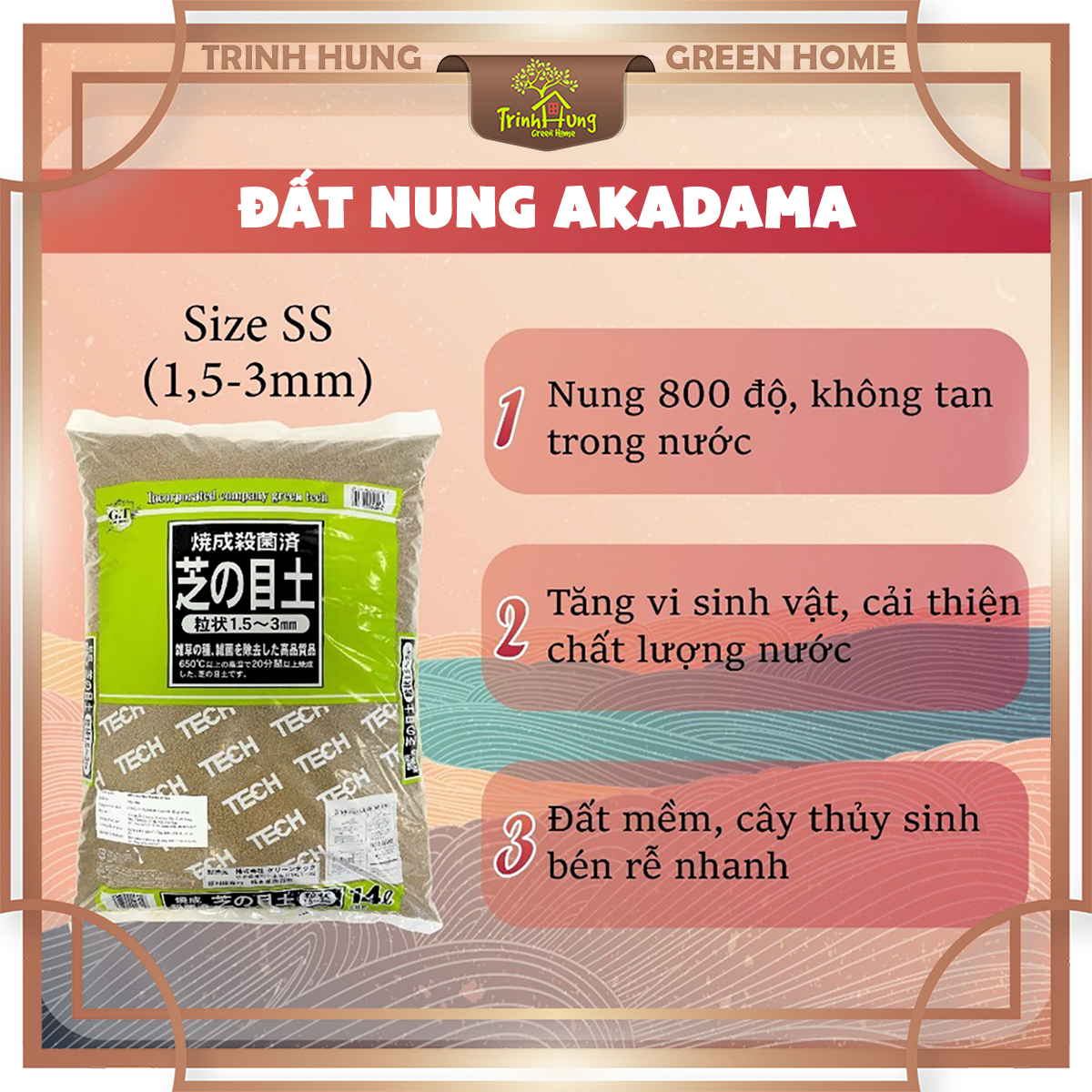 Đất nung akadama Nhật bao 14 lít