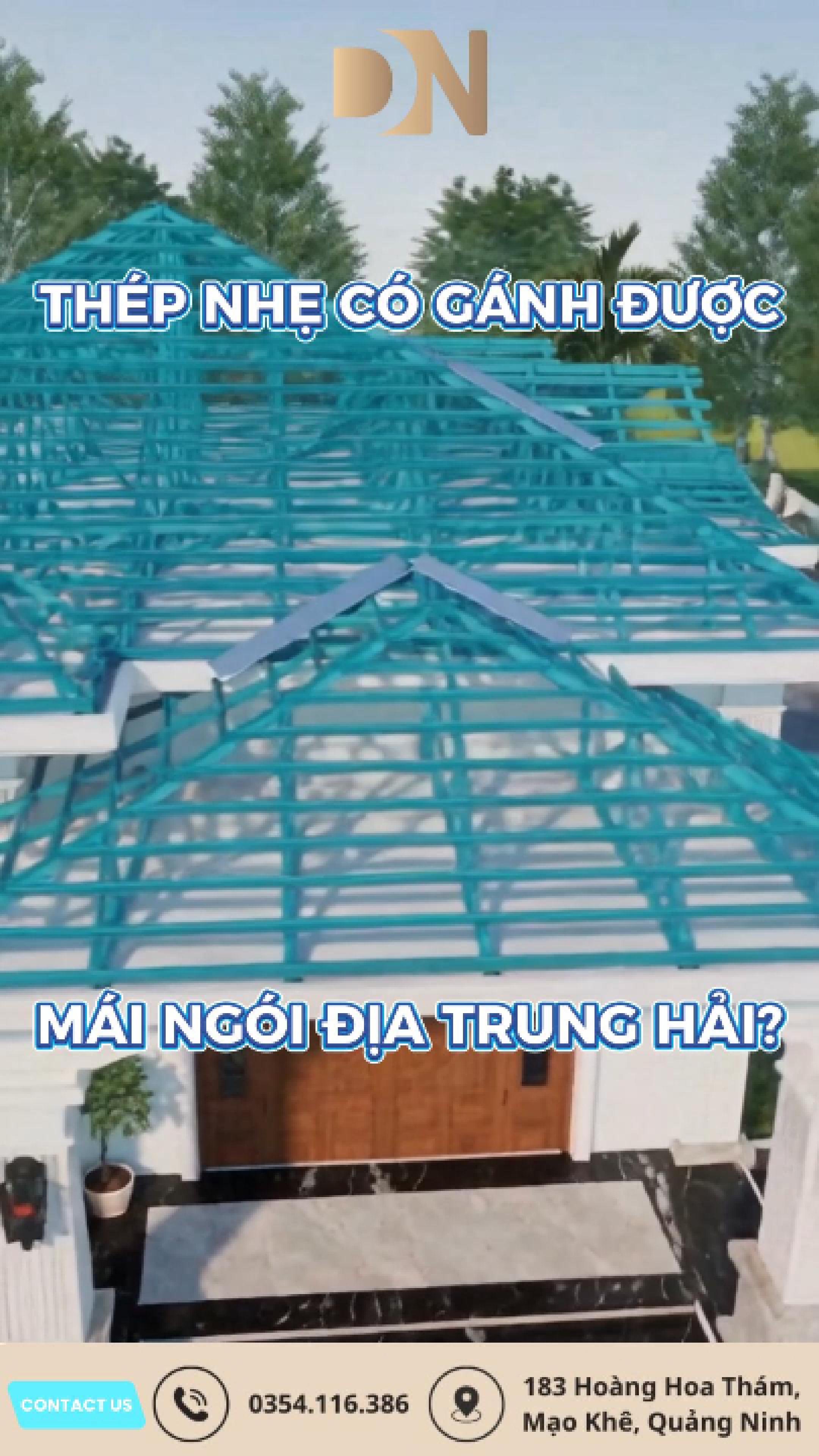 THÉP NHẸ CÓ GÁNH ĐƯỢC MÁI NGÓI ĐỊA TRUNG HẢI?
