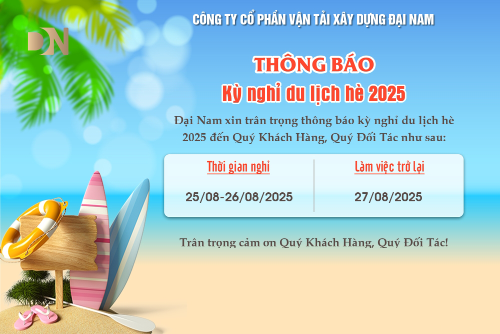 THÔNG BÁO DU LỊCH HÈ 2025 - ĐẠI NAM