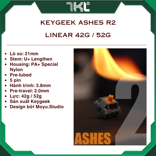 Keygeek Ashes R2 | Linear | 42g / 52g