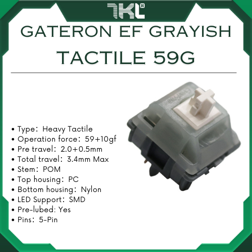 Switch Gateron EF Grayish | Gateron | Tactile | 59g
