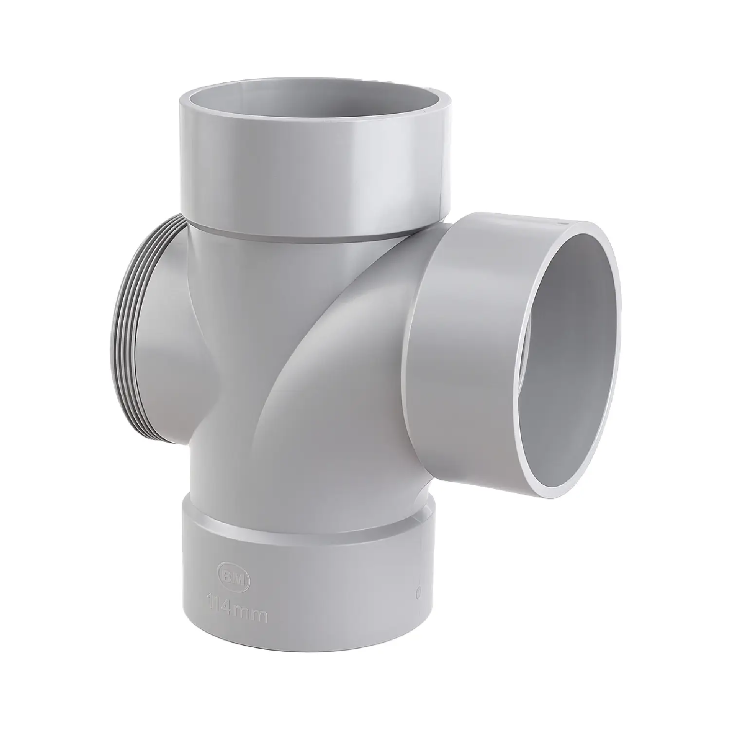T Cong Chữ T cong kiểm tra mặt sau PVC-U Hệ Inch Bình Minh – Phụ Kiện Ống Nước