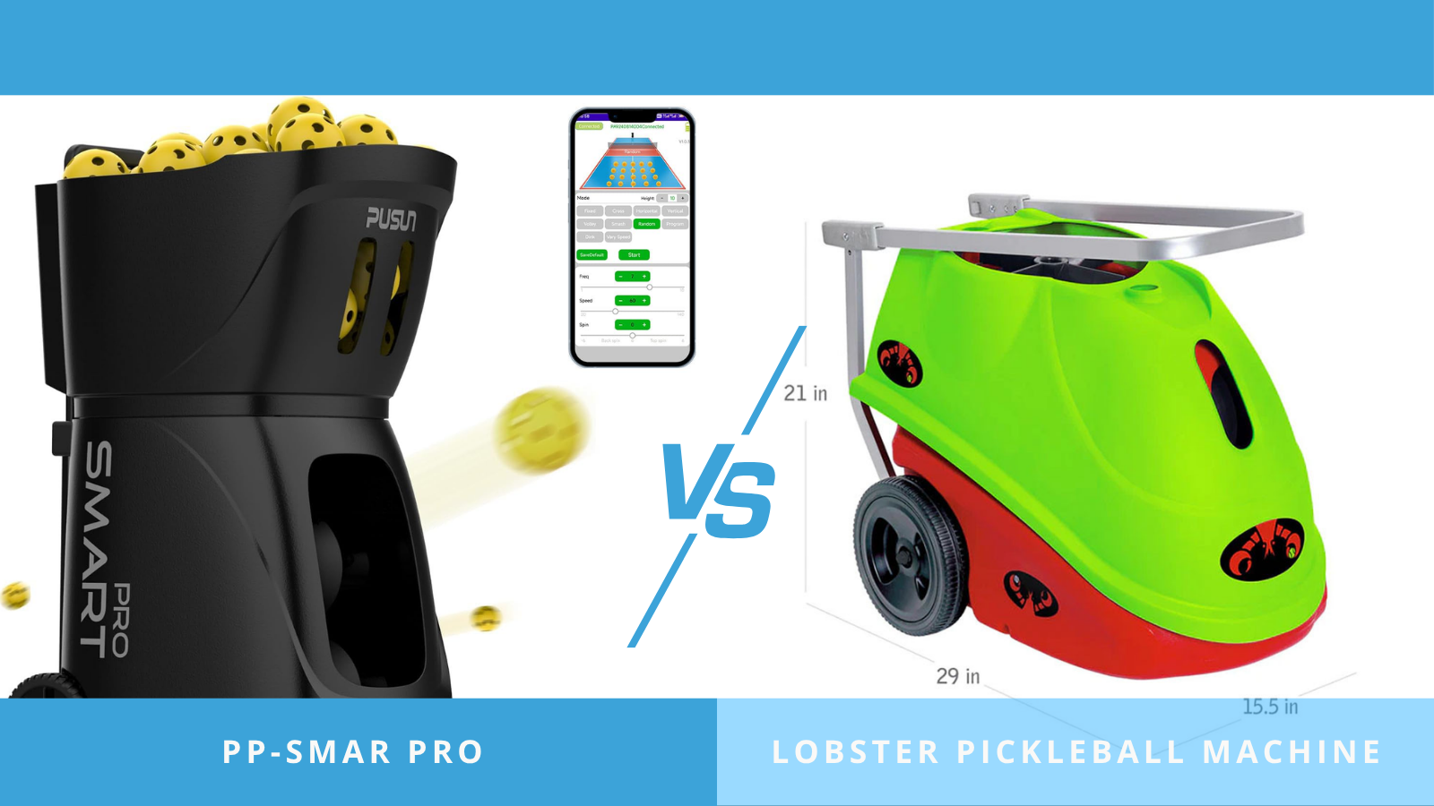 So sánh máy bắn bóng Pickleball: PP-Smar PRO và Lobster Pickleball Machine