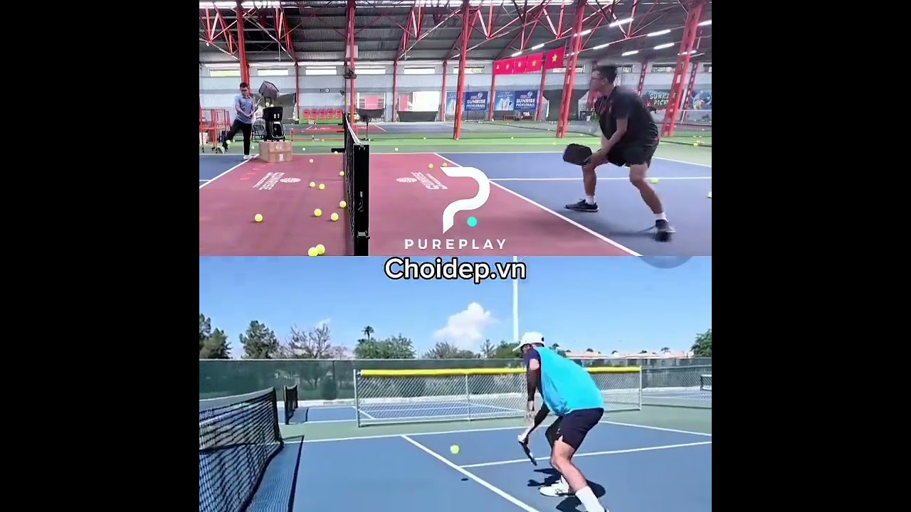 Tập dink nâng cao với máy bắn bóng như Quang Dương