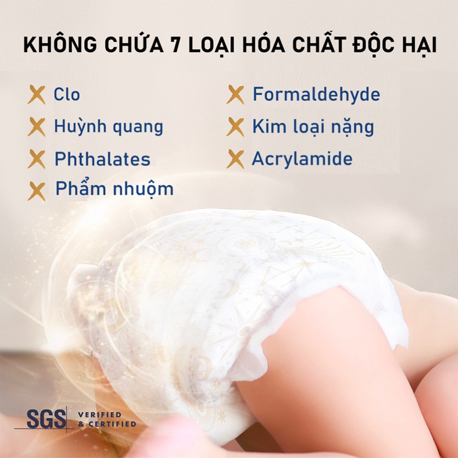 Bỉm - Tã quần Hoppi Royal Dream cao cấp, thấm hút 14 giờ cho bé size M 42 miếng (cho bé 6 - 11kg)