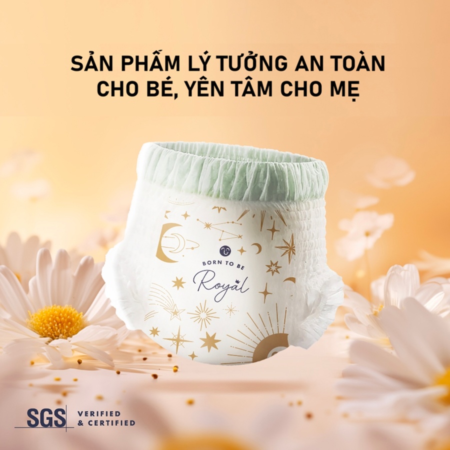 Bỉm - Tã dán Hoppi Royal Dream cao cấp, thấm hút 14 giờ cho bé size XXL miếng (cho bé ≥15 kg)