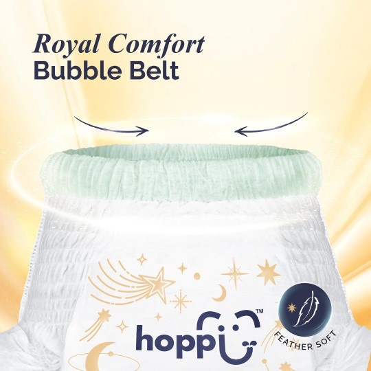 Bỉm - Tã dán Hoppi Royal Dream cao cấp, thấm hút 14 giờ cho bé size XXL miếng (cho bé ≥15 kg)
