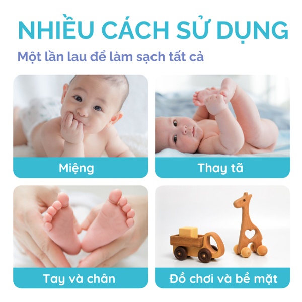 Khăn ướt tinh khiết Hoppi 80 tờ