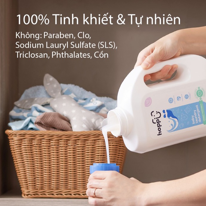 Nước giặt Organic Hoppi hương Lavender 1.8L