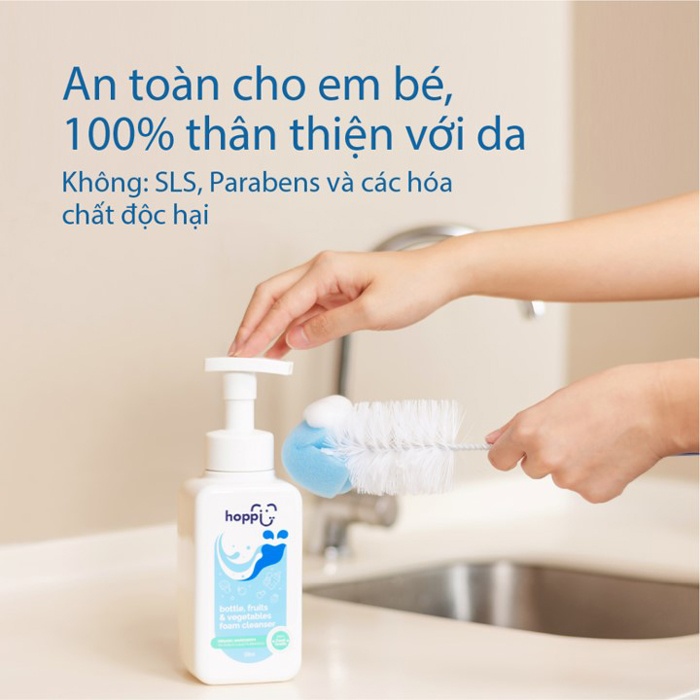 Nước rửa bình và rau củ Hoppi 500ml