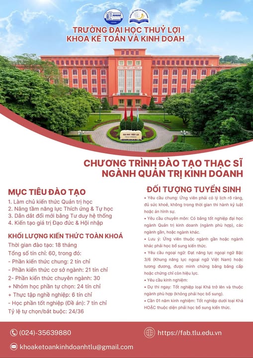 HỌC THẠC SĨ QUẢN TRỊ KINH DOANH ONLINE LINH HOẠT TẠI VIỆT NAM