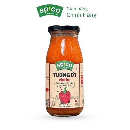 Tương Ớt Không Cay Cho Bé SPICO, Thuần Chay, Không Chất Bảo Quản, An Toàn