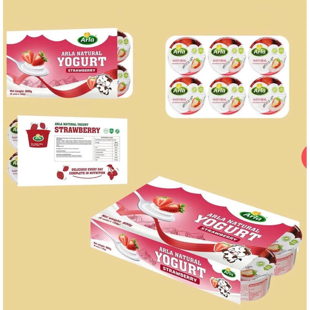 Sữa Chua Nguội ARLA Natural Đan Mạch - Mềm Mịn, Ít Đường, Tốt Cho Tiêu Hóa - Dành Cho Bé Từ 1 Tuổi