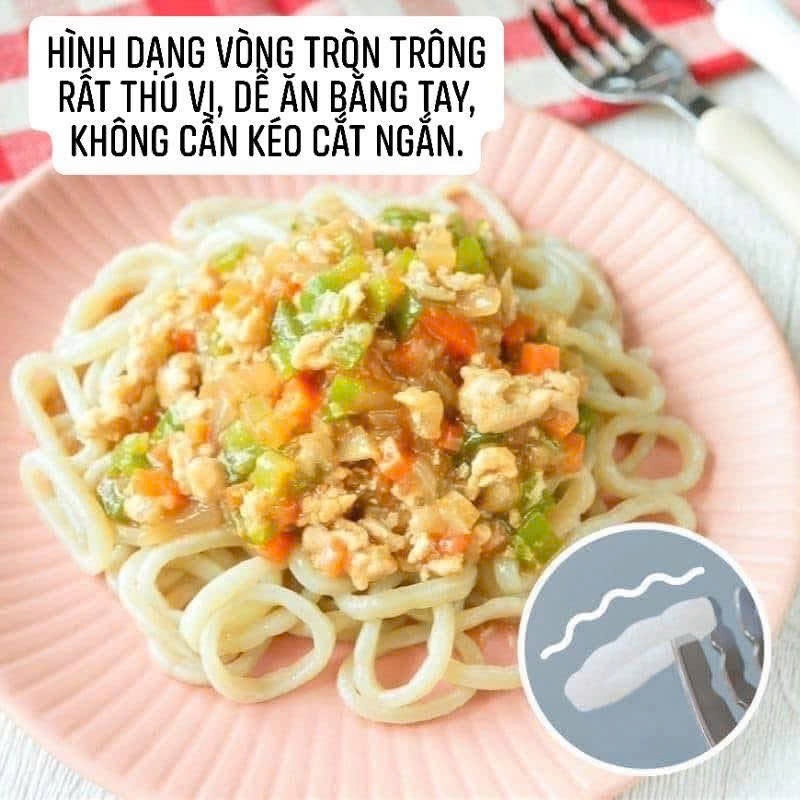 Mì Udon Tách Muối Dạng Vòng EDISONMAMA Cho Bé Từ 12 Tháng Tuổi  - Mềm Dễ Ăn, Nấu Nhanh
