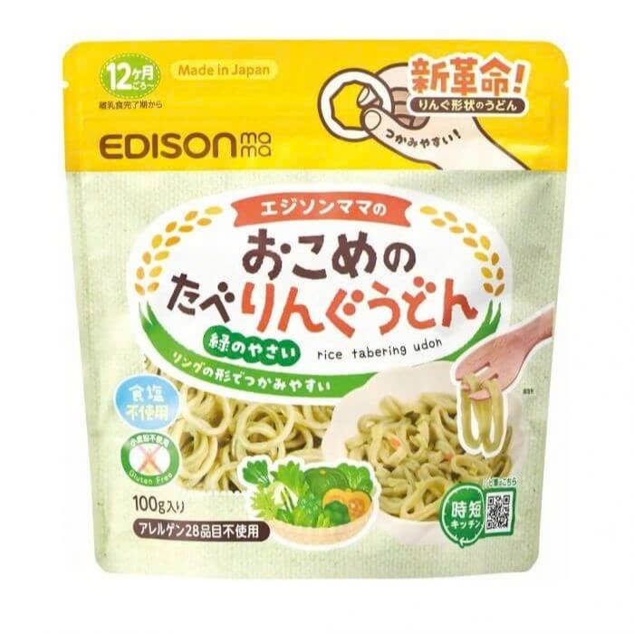 Mì Udon Tách Muối Dạng Vòng EDISONMAMA Cho Bé Từ 12 Tháng Tuổi  - Mềm Dễ Ăn, Nấu Nhanh