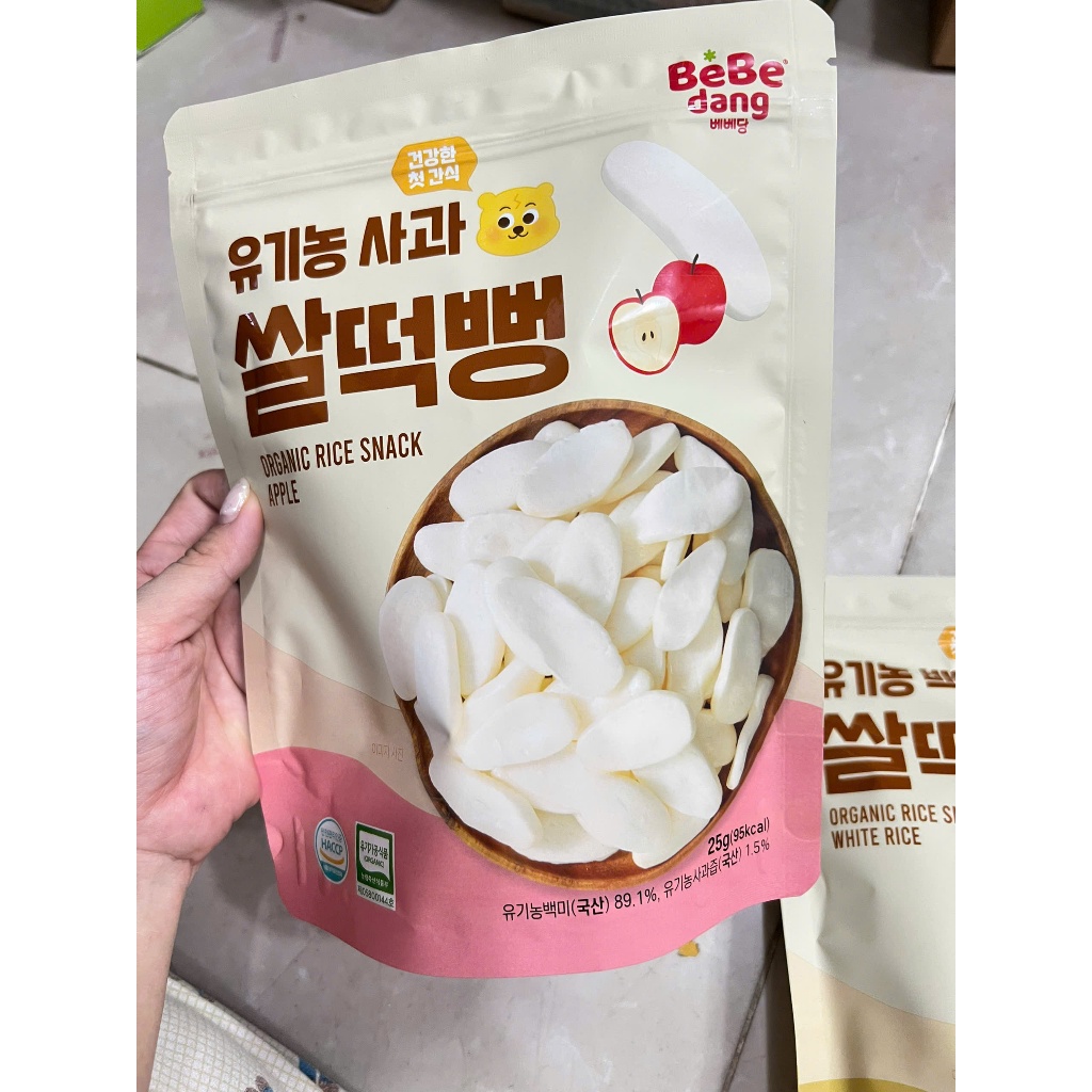 Bánh Gạo Hữu Cơ BEBEDANG Dạng MIẾNG - Chứa Lợi Khuẩn - Cho Bé Ăn Dặm Từ 6 Tháng Tuổi