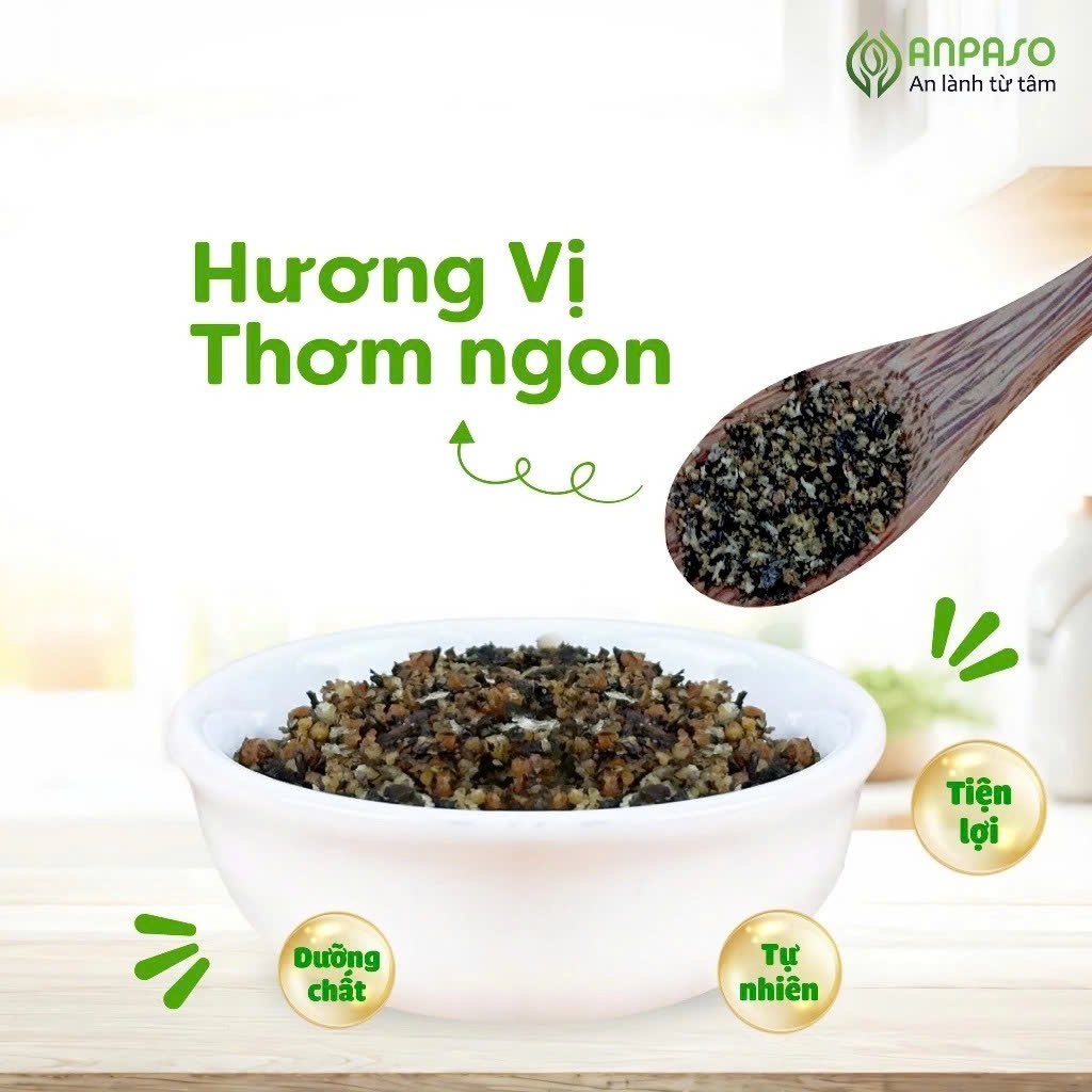 Gia Vị Rắc Cơm ANPASO Cho Bé Ăn Dặm Từ 1 Tuổi - Nguyên Liệu Tự Nhiên, An Toàn